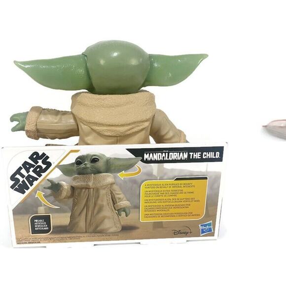 Disney Star Wars The Mandalorian The Child Posable Baby Yoda Grogu 6.5 Inch - Picture 2 of 7